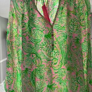 Lilly Pulitzer Pink and Green Blouse